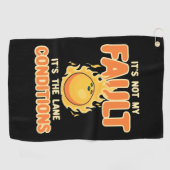 ボーリングは路線条件だ ゴルフタオル (横)