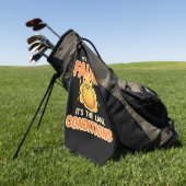 ボーリングは路線条件だ ゴルフタオル (グリーン)