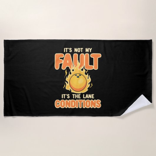 ボーリングは路線条件だ ビーチタオル (正面)