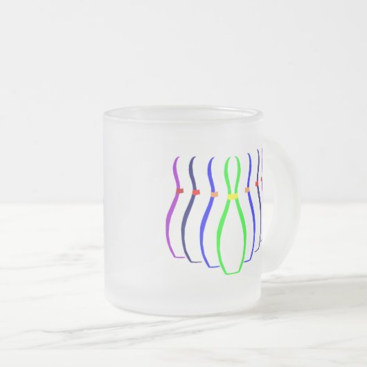 ボーリングはTシャツとギフトをピン留めする。 フロストグラスマグカップ (正面右)