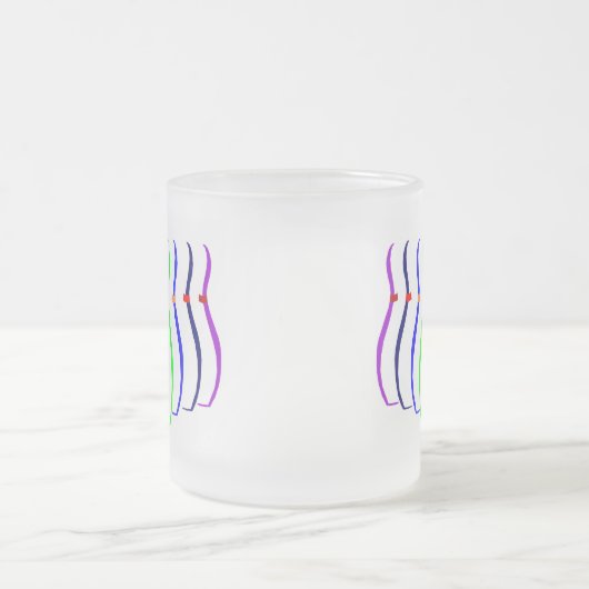 ボーリングはTシャツとギフトをピン留めする。 フロストグラスマグカップ (中央)