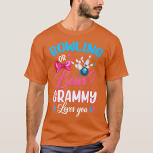 ボーリングまたは弓GRAMMY愛する性別のリビールピン Tシャツ