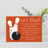 ボーリングをしようパーティの招待状 招待状 (スタンド正面)