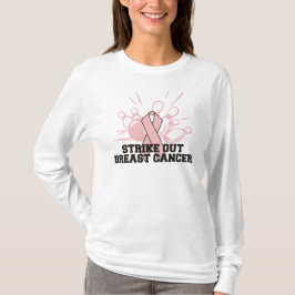 ボーリングをすることは乳癌を打ちます Tシャツ