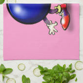 ボーリングをすること キッチンタオル (折り畳み)