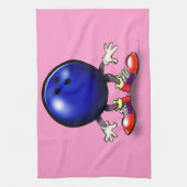 ボーリングをすること キッチンタオル (縦)