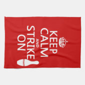 ボーリングをすること-平静を保ち、打って下さい キッチンタオル (横)