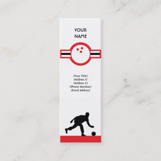 ボーリングをすること: 空気星 スキニー名刺 (正面)