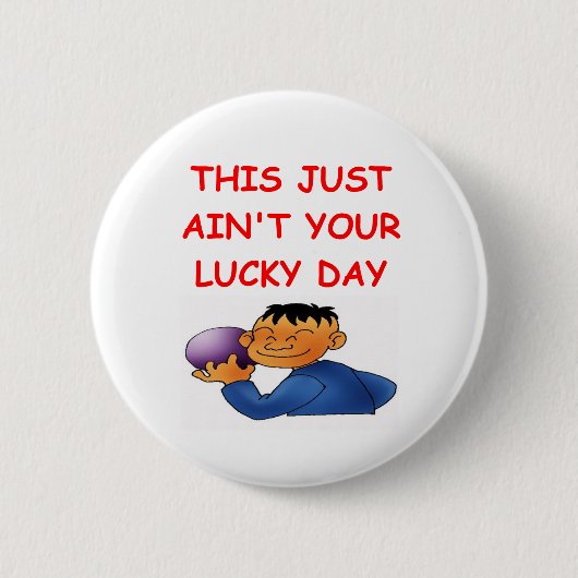 ボーリングをすること 缶バッジ (正面)