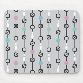 ボーリングをするストライプなマウスパッド マウスパッド