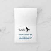 ボーリングをするパーティーはボーリング・ピンおよび球との感謝していしています サンキューカード (内部)