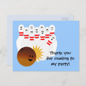 ボーリングをするパーティーは郵便はがき感謝していしています ポストカード (正面/裏面)