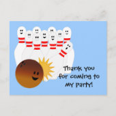 ボーリングをするパーティーは郵便はがき感謝していしています ポストカード (正面)