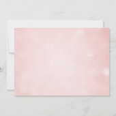 ボーリングをするパーティー、誕生日のピンクのグリッターの一見第10 招待状 (裏面)