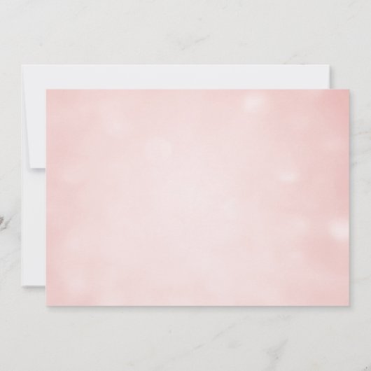 ボーリングをするパーティー、誕生日のピンクのグリッターの一見第10 招待状 (裏面)