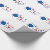 ボーリングをする大きい球 ラッピングペーパー (角)