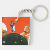 ボーリングをする殴打 キーホルダー (裏面)