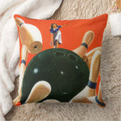 ボーリングをする殴打 クッション (ブランケット)