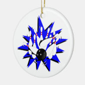 ボーリングをする殴打 セラミックオーナメント (左)