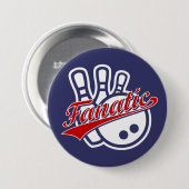 ボーリングをする熱狂者 缶バッジ (正面&裏面)