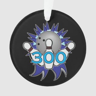 ボーリングをする300のスコアの名前およびチーム オーナメント