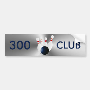 ボーリングをする300クラブ バンパーステッカー