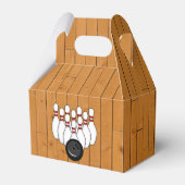 ボーリングをテーマにした誕生日パーティーのお願いボックス フェイバーボックス (裏面サイド)