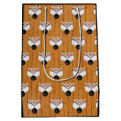 ボーリングをテーマにした誕生日 ミディアムペーパーバッグ (裏面)