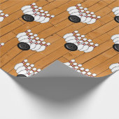 ボーリングをテーマにした誕生日 ラッピングペーパー (角)