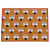 ボーリングをテーマにした誕生日 ラージペーパーバッグ (正面)