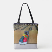 ボーリングアレーボーリングボールスポーツトートバッグ トートバッグ (裏面)