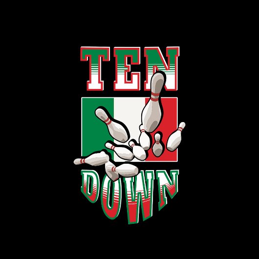 ボーリングイタリアリーグチームのストライクスペア Tシャツ