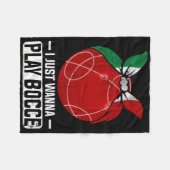 ボーリングイタリアンゲームイタリアBocciプレーヤーボッチェバイル フリースブランケット (正面(横))