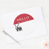 ボーリングイベントhello nameタグ ラウンドシール (封筒)