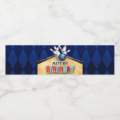 ボーリングウォーターボトルラベル – 男の子 ペットボトルラベル (シングルラベル)