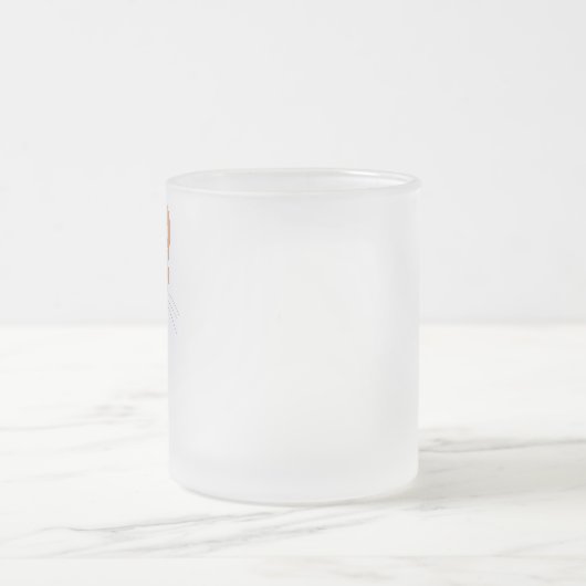 ボーリングエイプモンキーNFTアート – カスタムコーヒーマグ フロストグラスマグカップ (中央)