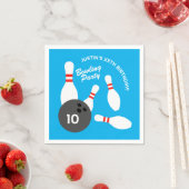 ボーリングカスタム誕生日パーティーテーマ紙ナプキンス スタンダードカクテルナプキン (インサイチュ)