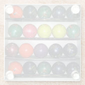 ボーリングガラスのコースター ガラスコースター (裏面)