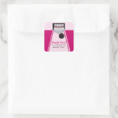 ボーリングガールバースデーパーティーステッカー スクエアシール (バッグ)