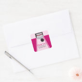 ボーリングガールバースデーパーティーステッカー スクエアシール (封筒)