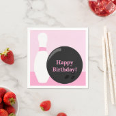 ボーリングガール誕生日紙ナプキンス スタンダードカクテルナプキン (インサイチュ)