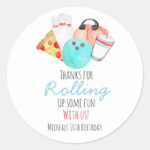 ボーリングキッド誕生日パーティー封筒用シールシール