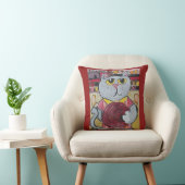 ボーリングキャットフォークアー絵を描トのデザインおもしろい クッション (椅子)