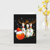 ボーリングギフトクリスマスボーリングサンタハットクリスマ カード (黄色い花)