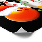 ボーリングギフトクリスマスボーリングサンタハットクリスマ ポスター (角)