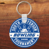 ボーリングクラブトーナメントパーソナライズされたスポーツ キーホルダー (正面)