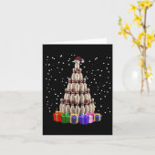 ボーリングクリスマスツリーおもしろいクリスマス一致ファミリ カード (黄色い花)