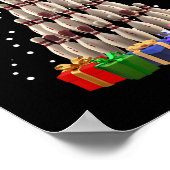 ボーリングクリスマスツリーおもしろいクリスマス一致ファミリ ポスター (角)