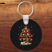 ボーリングクリスマスツリーライトクリスマスおもしろいギフト キーホルダー (正面)
