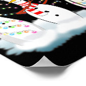 ボーリングクリスマスパジャマライツトインディアサンタおもしろい ポスター (角)